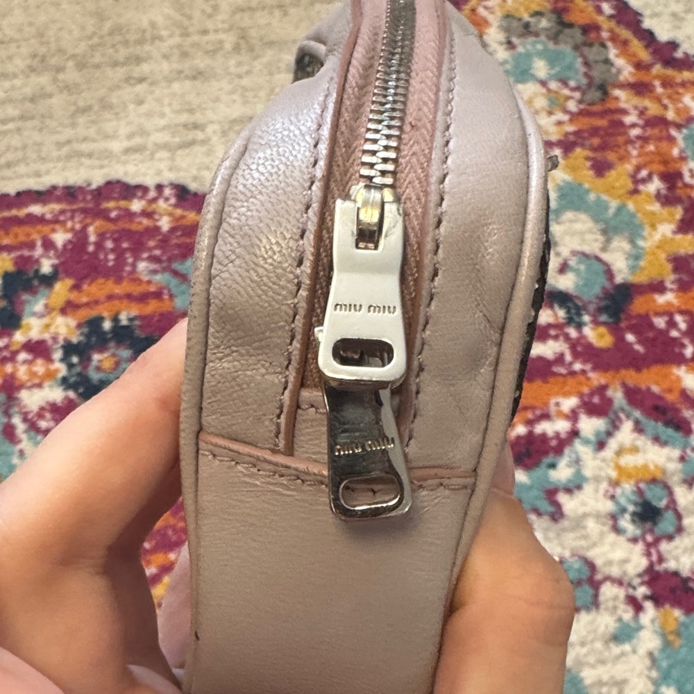 Miu Miu Silver Glitter Mini Bag - Picture 4 of 6